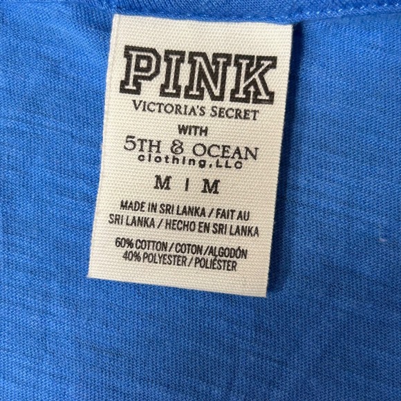 UCLA‎ Bruins T Shirt Women M Blue PINK Victoria's Secret  Bear Graphic Oversized - Picture 4 of 12